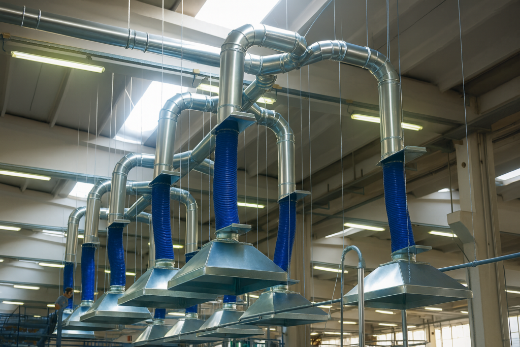 Industriesauger-Beratung Abzugshauben für Die Industrie Sonderanfertigung in Stahl verzinkt oder Edelstahl V2a V4a