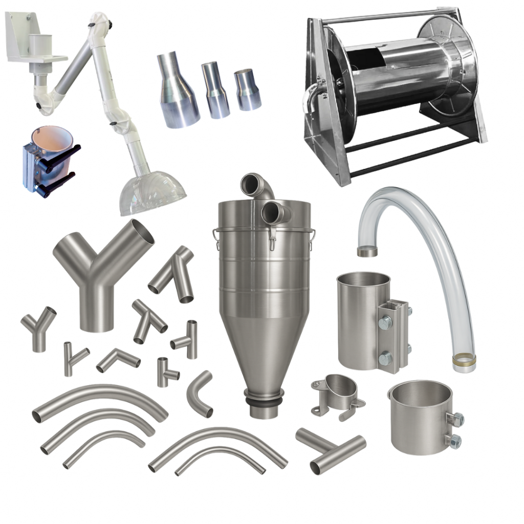 Industriesauger-Beratung Zentral Verrohrung Industriesauger Hochvacuum Atex Edelstahl Verrohrung 