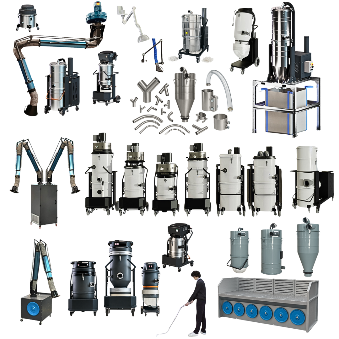Indeustriesauger, Druckluftsauger,