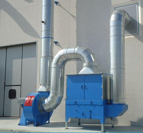 Zentrale Absauganlage Filteranlagen mit Patronenfilter  Atomatische Abreinigung