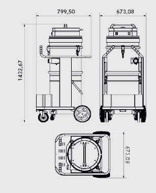 Industriesauger-beratung.de 3 motoriger vollautomatische Abreinigung Longopac